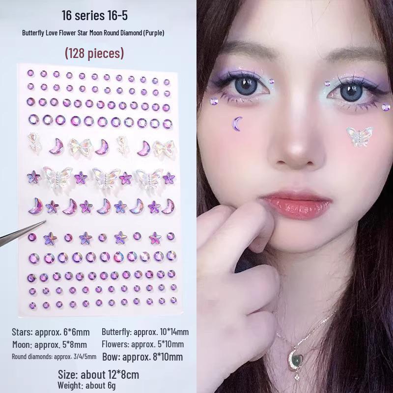 Стразы для макияжа глаз в форме капли - Бабочка Жемчуг Бинди Украшения для лица