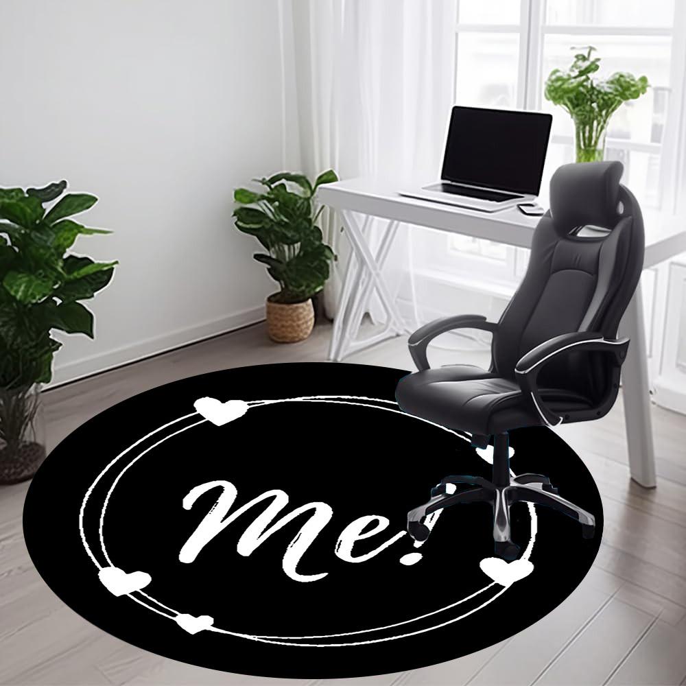 1PC Me Heart Office Round Area Rug,  Mat Suitable ForOffice, Under Office Chairs Bedroom Living Room Home Decor, Room Deco