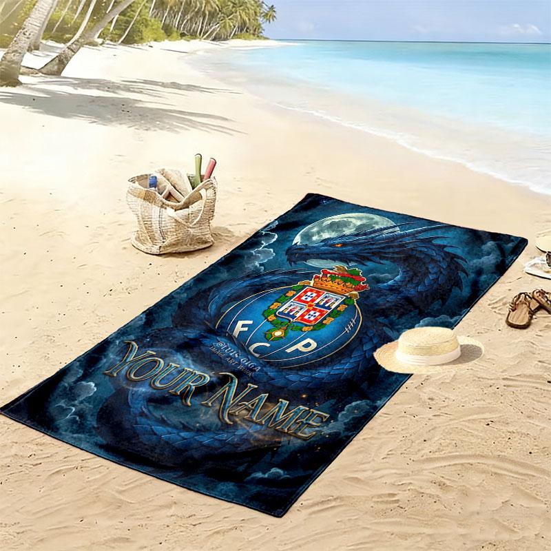 Custom Fc Porto Print Beach Towel, Large Soft Quick Dry Towel for Beach Camping Swimming