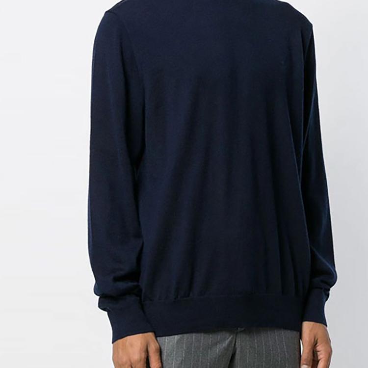 Polo Ralph Lauren FW21 Вышитый логотип с высоким воротом, мужской свитер, темно-синий 710771090-002