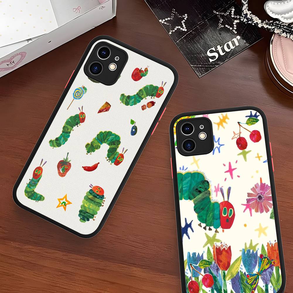 Очень голодная гусеница Для IPhone Air 16 15 14 Plus 13 12 11 Pro Max Матовый чехол Гелевый ударопрочный чехол для телефона