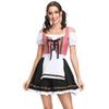 Elegant Bavarian Dirndl Dress For Women Featuring Off-shoulder Puff Sleeves Perfect For Oktoberfest Celebrations