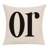 Pillow Case Halloween Pumpkin Trick or Treat Letters Decoration Flax Sofa Cushion Pillow Case Cover