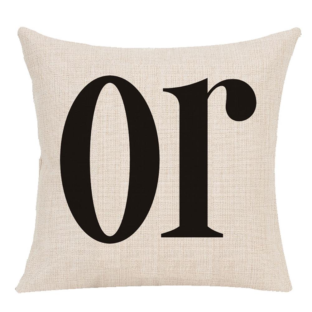 Pillow Case Halloween Pumpkin Trick or Treat Letters Decoration Flax Sofa Cushion Pillow Case Cover