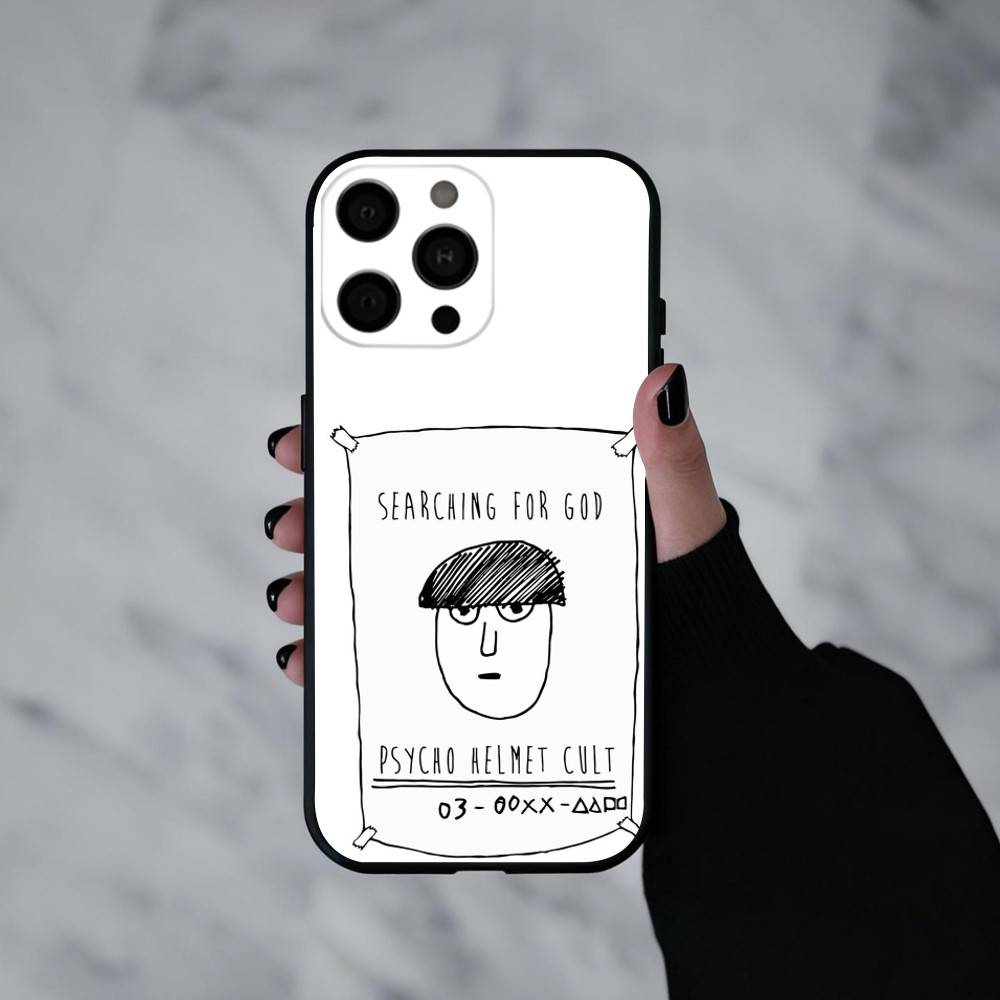 Чехол для телефона с изображением аниме m-Mob p-Psycho-o 100 Для iPhone 17pro,16,15,14,13,12,11 Plus,Pro Max,XS, Мягкий силиконовый черный чехол