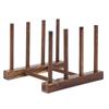 2pcs Brown Color Dish Drying Rack Vertical Design Cabinet Organizer  For Kitchen Use