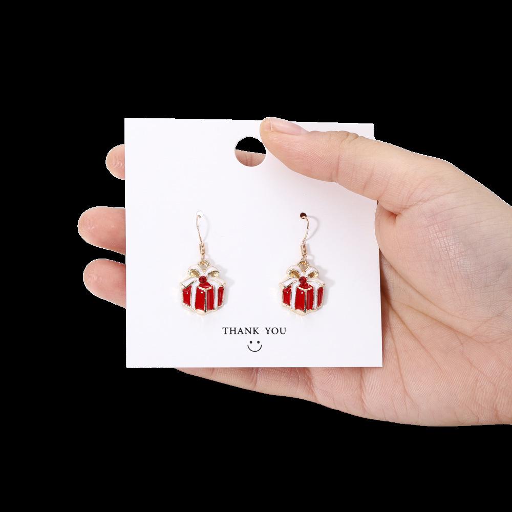 Европейские и американские рождественские серьги-трости с дизайном снежинок и Санты