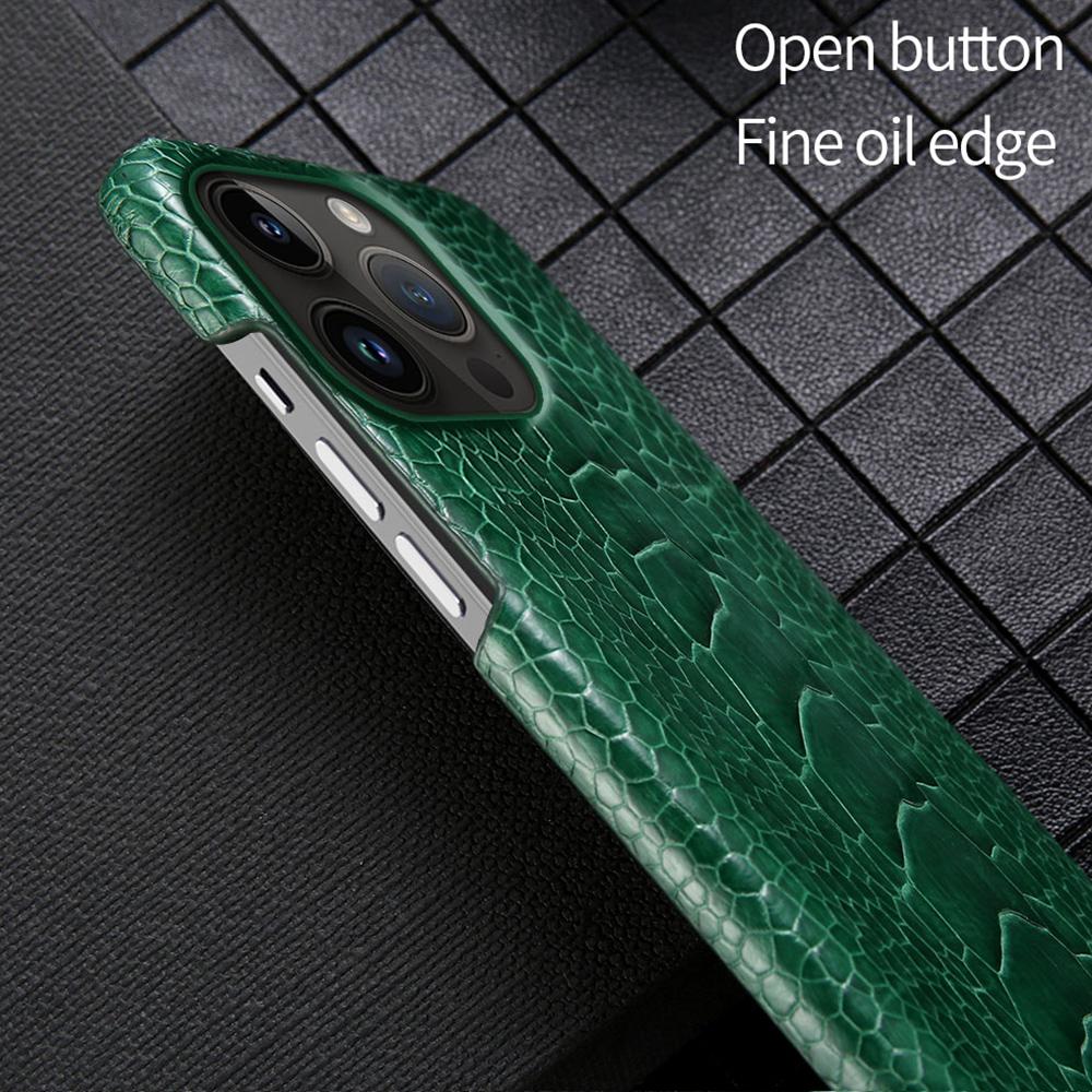 Чехол для телефона из натуральной кожи страуса для iPhone 16 15 11 12 13 14 Pro Max 14Pro 13Pro 16 Plus 15Pro Promax Luxury Back Cover