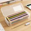 Pencil Case Large Capacity Transparent Plastic Pencil Case Ideal Storage Box for Home School Office Supplies Clear Pencil Case