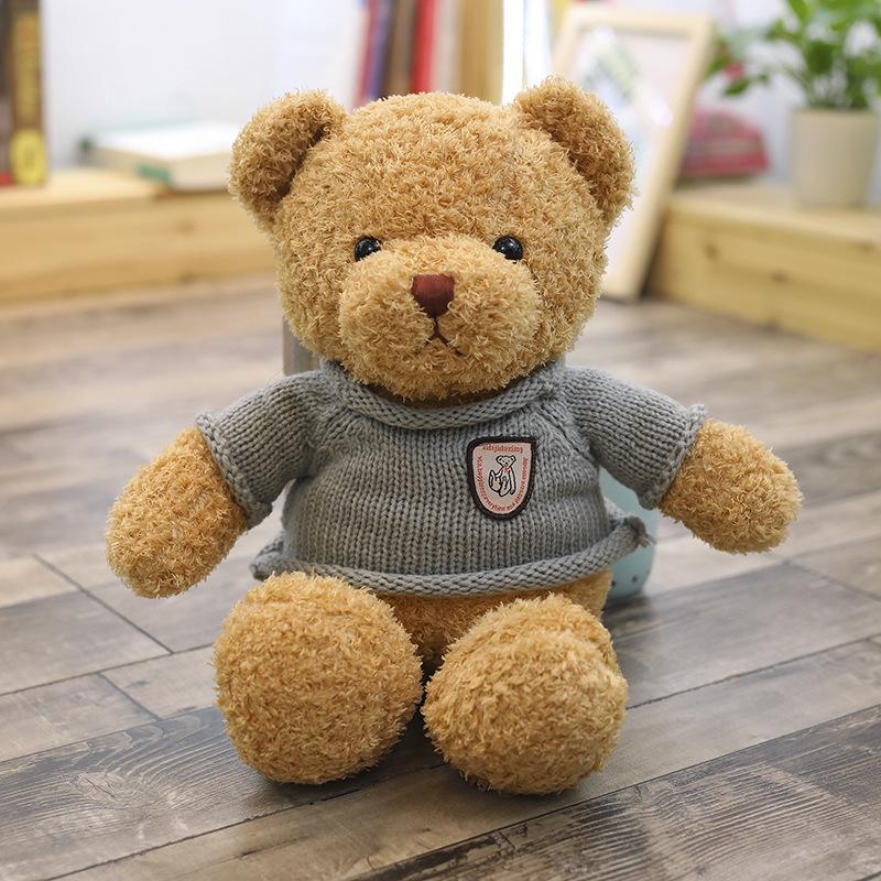 Teddy Bear Sweater Hug Plush Doll for Girls - Valentine's Day or Birthday Gift