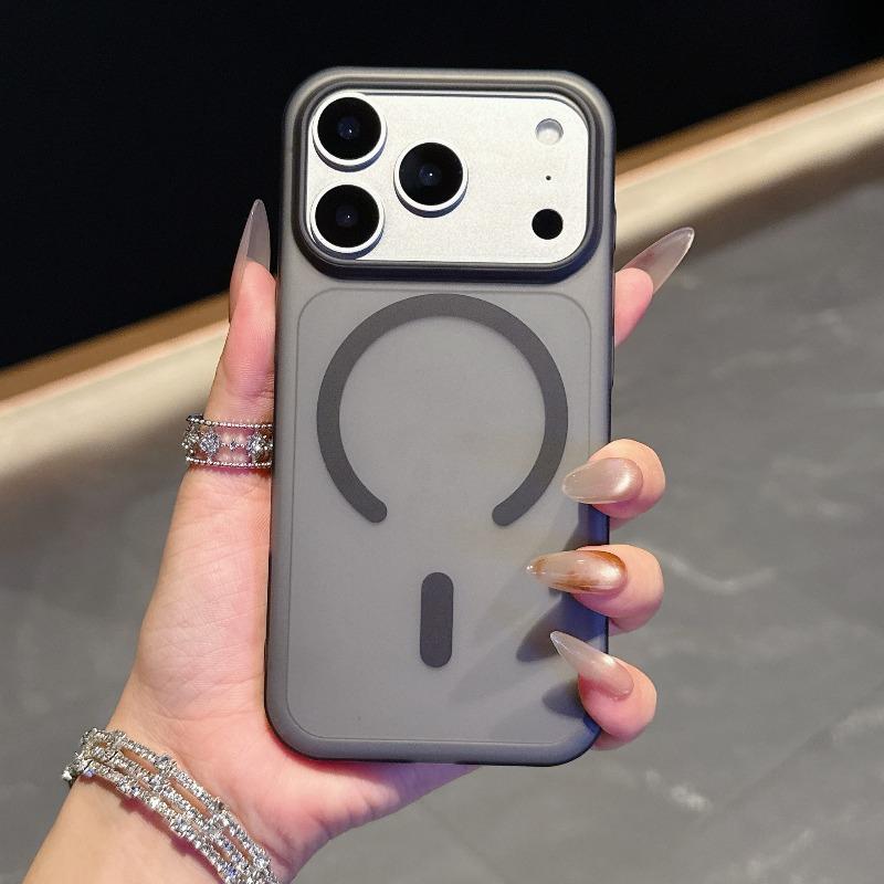 Прозрачный матовый ПК для чехла Magsafe для iPhone 17 Air 16 15 14 Plus 13 12 11 Pro Max 17 Pro Магнитная крышка для беспроводной зарядки