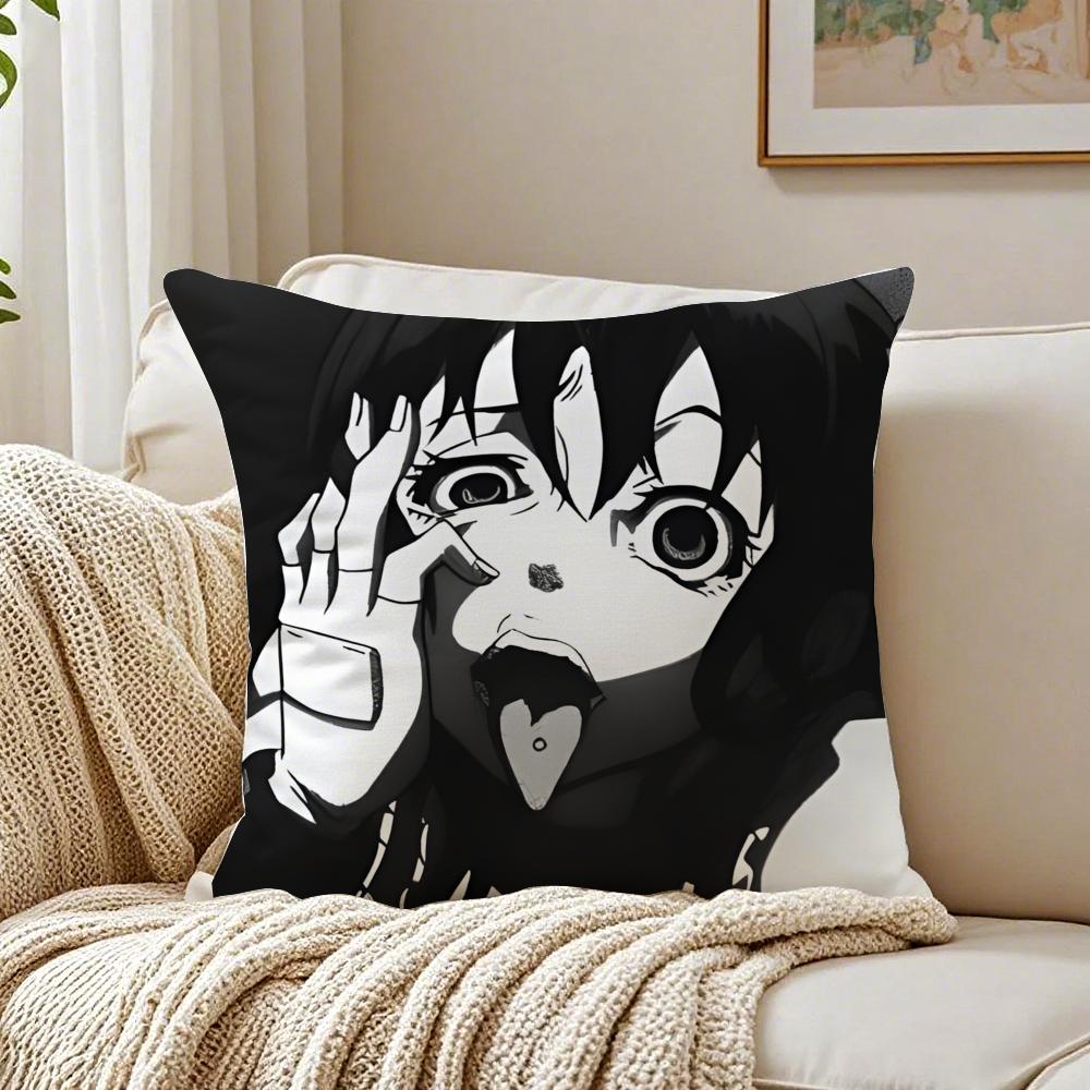 DDeadman Wonderland Pillow Dark Anime Cushion Cushion Cover Pillowcase Antidustmite living Room Sofa Decor Cushion Room