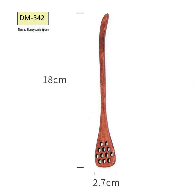 Ложка для размешивания Nanmu Honeycomb - палочка из лотосового дерева для холодных напитков и кофе