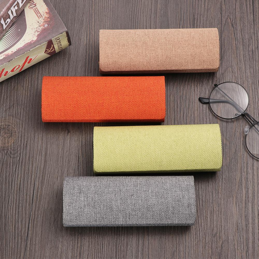 Fashion Retro Pouch Bag Oval Glasses Box Folding Eyewear Case Sunglasses Protector Spectacle Case