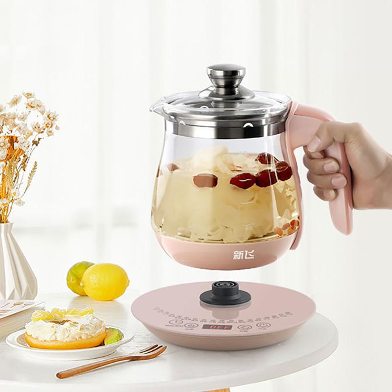 Горшок для здоровья, термостойкий стеклянный чайник, автоматический утолщающийся цветочный чайник для офиса, маленького дома