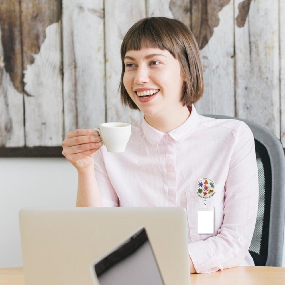 Забавный клип для бейджа с енотом, держатель для бейджа-рулетки для медсестры, врача, офисного работника, декор для ID-карты