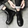 Men's High-top Leather Shoes British Style Mid-top Fashion Shoes Genuine Leather Work Clothes Leather Boots Motorcycle Autumn Men's Shoes