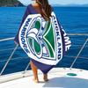 1pc Football34 Beach Towel with Custom Name, Beach/Swimming/Bath/Picnic/Camping Towel, Suitable for Seaside Beaches