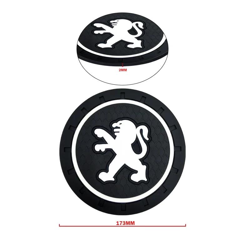 Нескользящая подставка-подстаканник для автомобиля, резиновый коврик, держатель для бутылки, аксессуар для интерьера, противоскользящий держатель для стакана для Peugeot 208 3008 308 508 408 2008