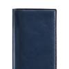COACH Breast PocketPocket Wallet 10 Quilted Edge Fold Long Solid Calf Leather Clutch Wallet Men's Blue