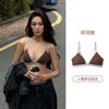 Triangle Cup Underwear Women's Autumn Thin Small Breasts Sexy French Traceless Steel Rim Beautiful Back Thin Shoulder Strap Bra Set