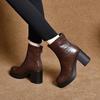 Thick Boots Fashion Boots Fashion Straight Boots Leather Boots