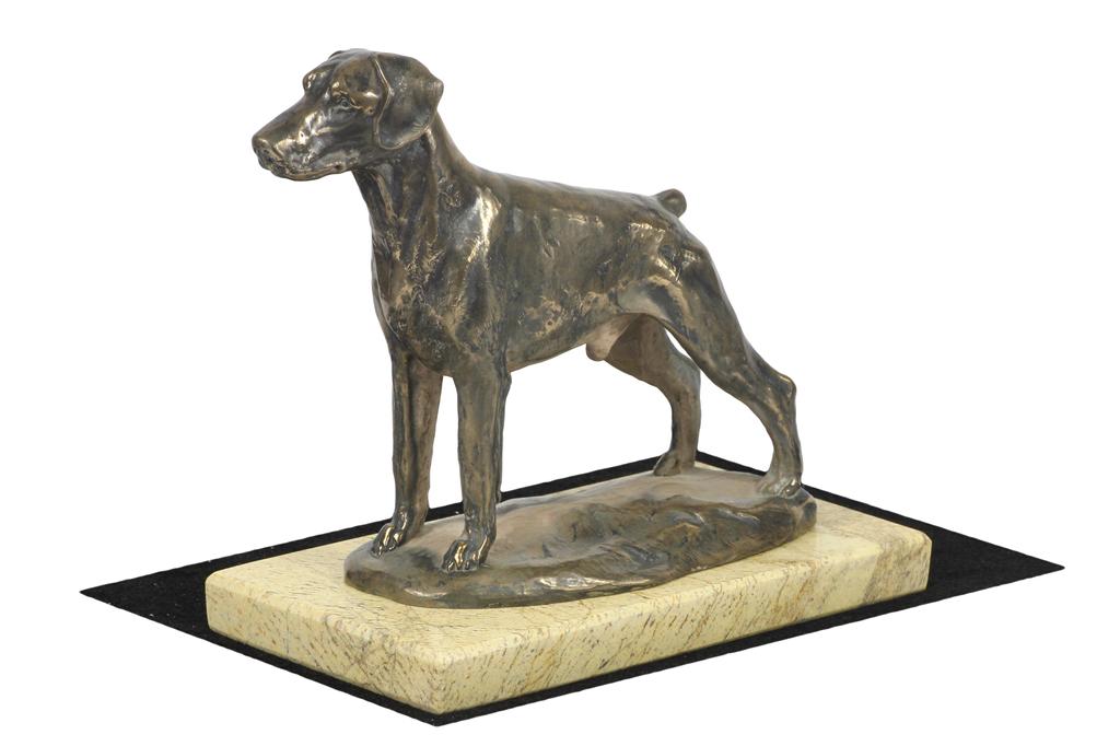 Dobermann, Doberman Pinscher, Dobie II - dog figurine, dog silhouette figurine, trophy for Art-Dog dog show exhibition