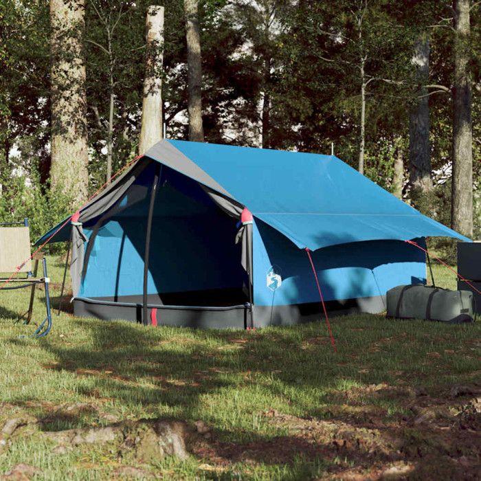 VidaXL Tente de camping 2 personnes bleu 193x122x96 cm taffetas 185T 94360