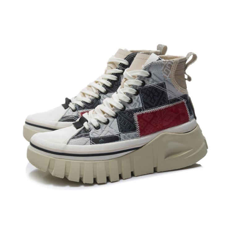 Высокие кеды Li Ning для скейтбординга женские черные с серым AGCR270-2