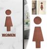 Bathroom Decoration Premium Bathroom Sign Solid Wood Men'S And Women'S Toilet Sign Wall Sticker Home Bathroom Decor