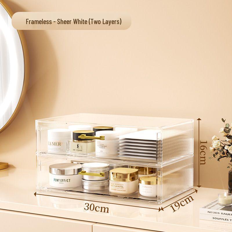 Шикарный прозрачный органайзер для косметики - Пыленепроницаемое хранение средств по уходу за кожей, помады и макияжа