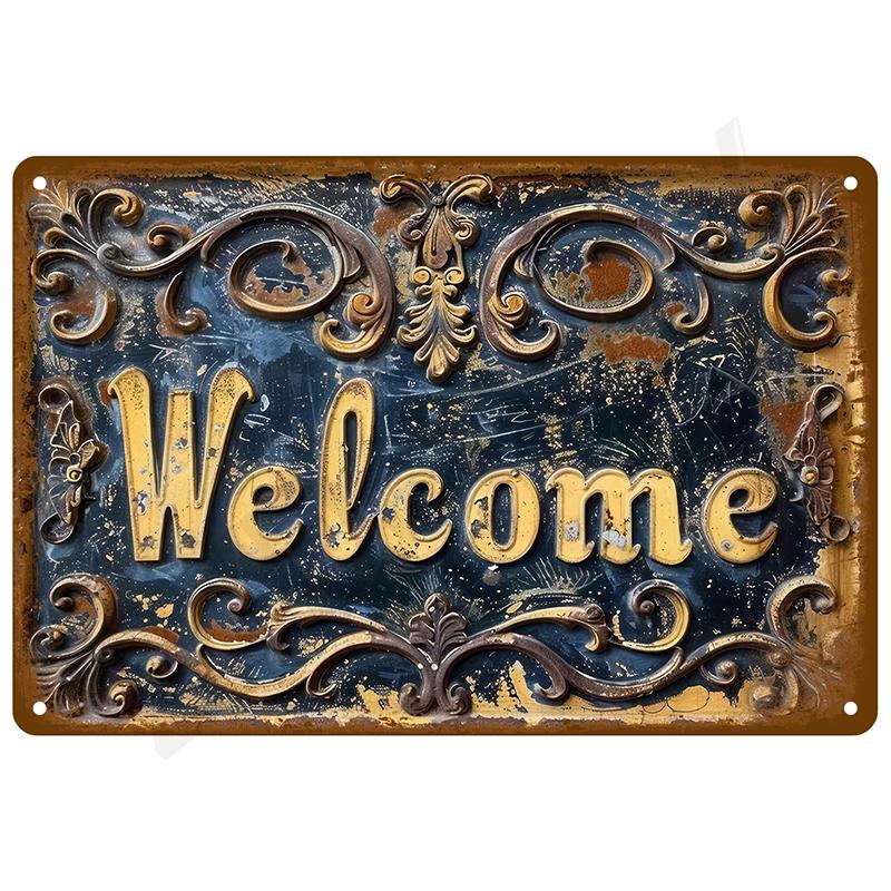 Vintage Metal Signs Plates Posters House Interior Bathroom Wall Art Mural Aesthetic Room Home Decor Decorations Retro Tin Sign