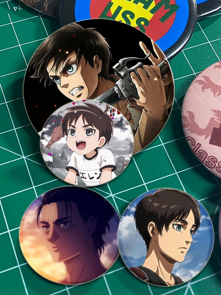 32/44/58 мм Эрен Йегер значки булавка ручная работа брошь для одежды мультфильм косплей значок украшение на рюкзак ювелирные изделия подарок