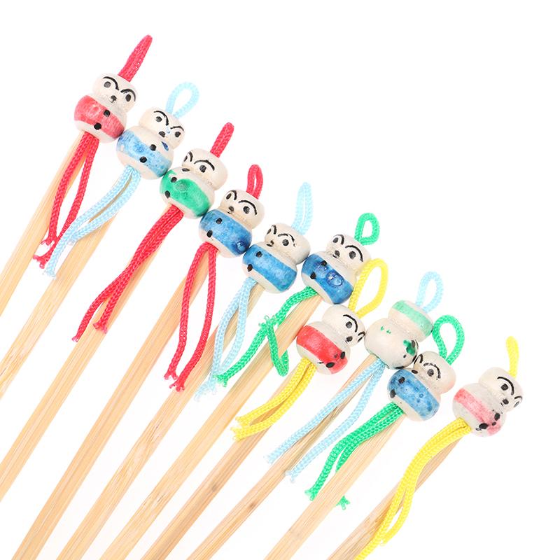 Natural Handmade Bamboo Ear Digging Spoon Doll Head Bamboo Ear Stick