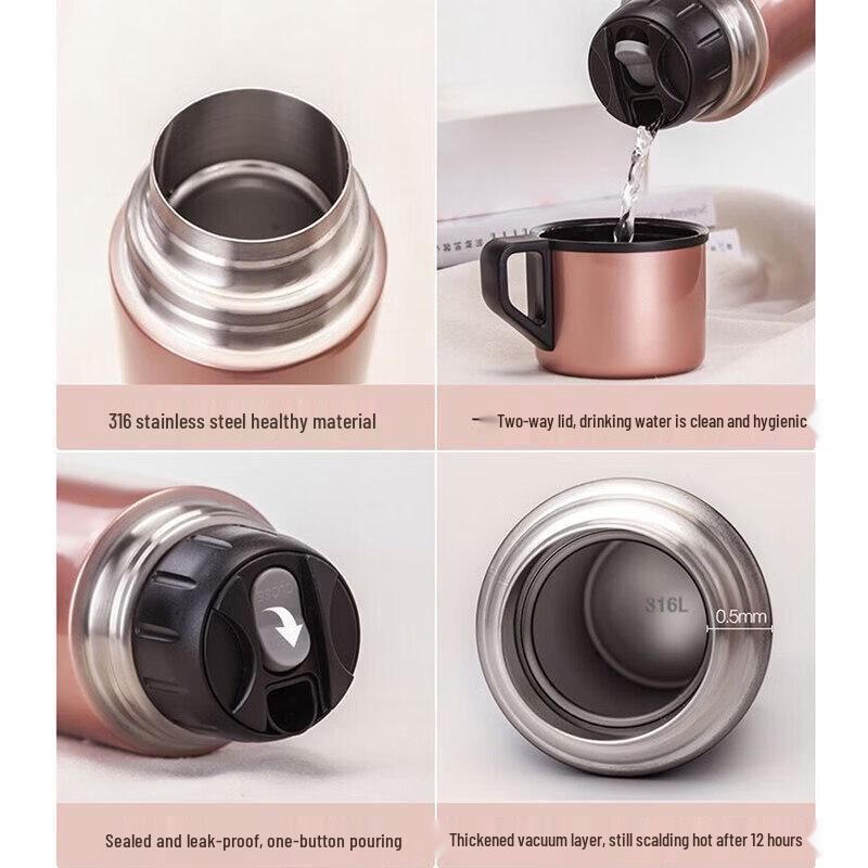Lock&Lock LHC1468 Portable Stainless Steel Insulated Bottle