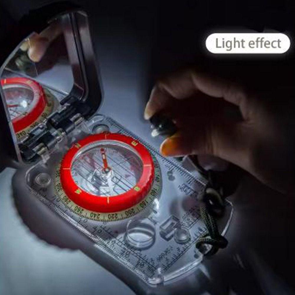 Легкий походный компас для выживания, светящийся флуоресцентный кольцевой компас, походный компас для пешего туризма
