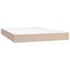 Box Spring Bed Mattress Cappuccino Brown 180x200 cm Faux Leather