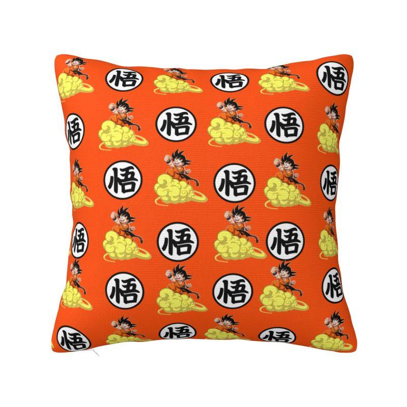 Custom Luxury Dragons Ball Goku Cushion Cover Velvet Anime Manga Pillow Case
