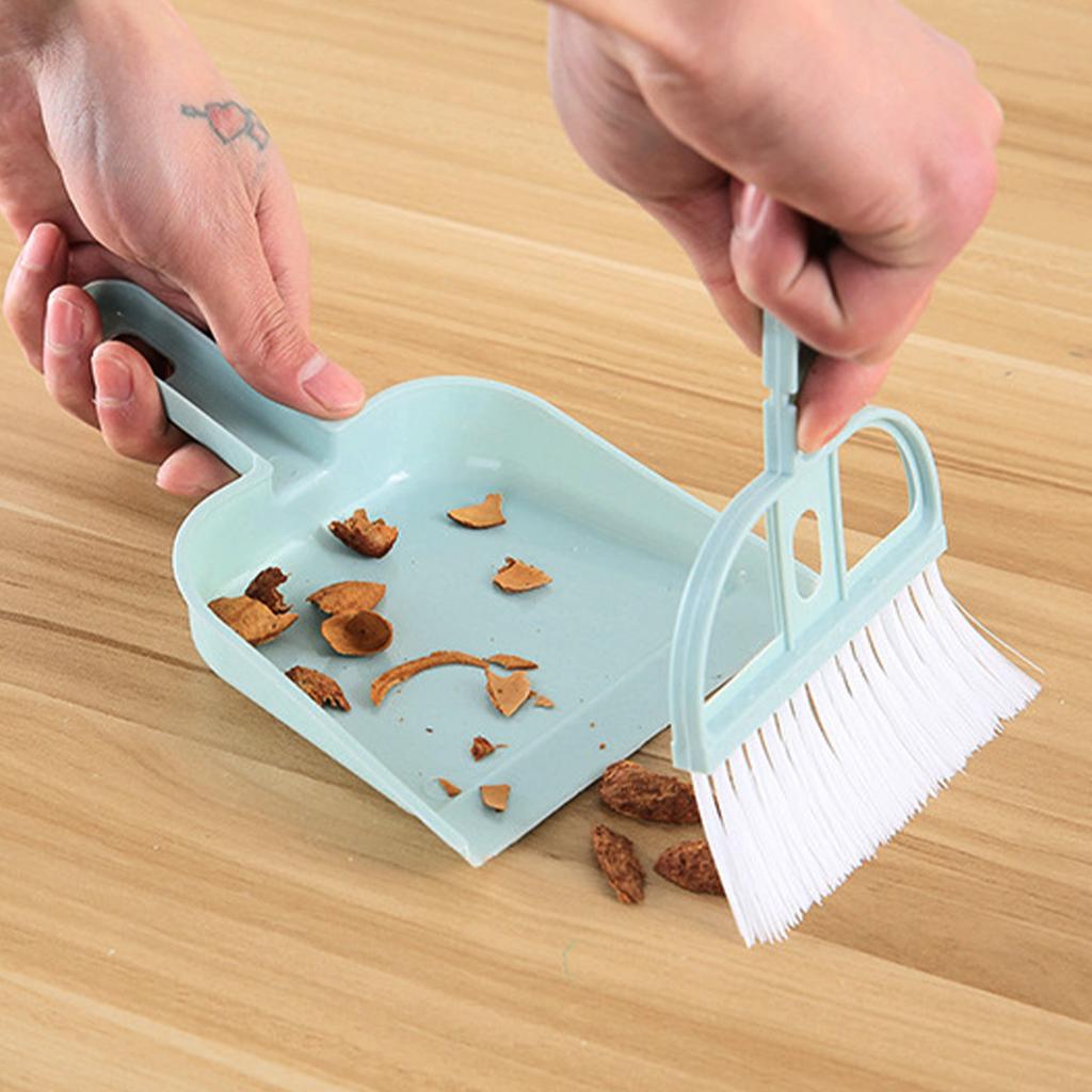 Ручной совок и набор щеток для эффективной уборки, компактный портативный мини-совок для рабочего стола