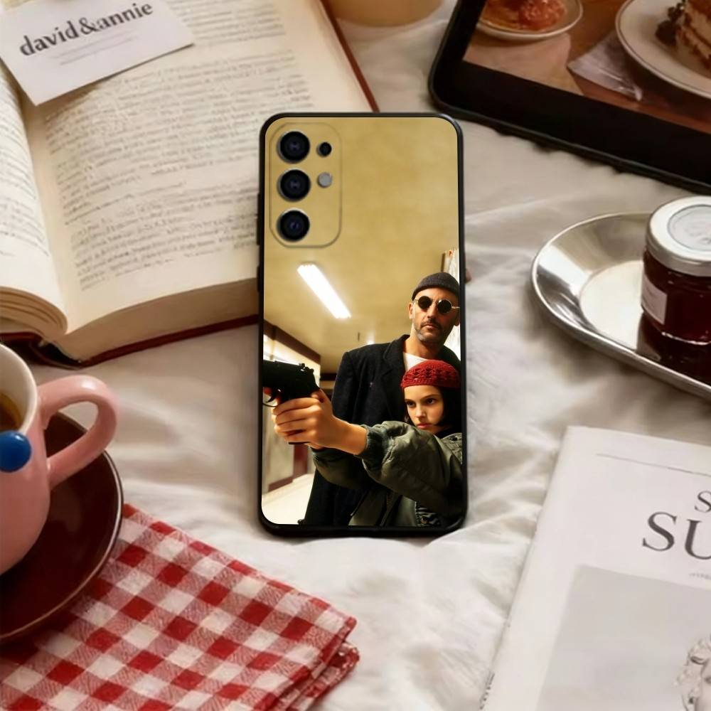 Чехол для телефона Леон и Матильда Для Samsung S25,S24,S21,S22,S23,S30,Ultra,S20,Plus,Fe,Lite,Note,10,Черный Чехол