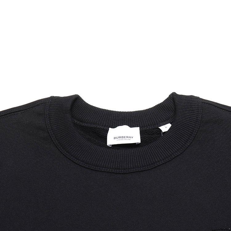 Burberry Sweatshirts Men's Black Crew Neck Moderate Regular 80245321