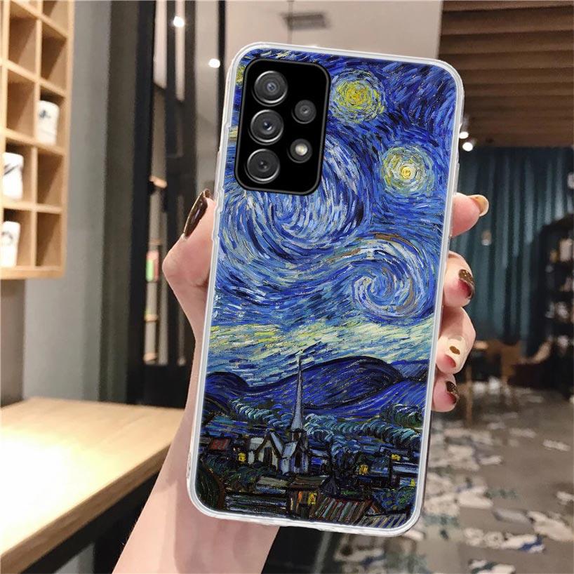 Мягкий чехол для телефона с масляной живописью Ван Гога для Samsung Galaxy A51 A50 A71 A70 A10 A20e A30 A40 A41 A31 A21s A11 A6 A7 A8 A9 Plus