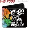 One Piece Anime Wallet Full Color Print Bi-fold Card Holder Student Anime Leather Purse