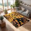 Soft Crystal Velvet Floor Rug,My Hero Academia Anti Slip Decorative Carpet, Plush Area Mat For Indoor Home Decoration