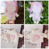Cotton Stuffed Dolls Playing House Pink Heart Bowknot Knitwear 20cm Doll Sweater Knitting Clothes
