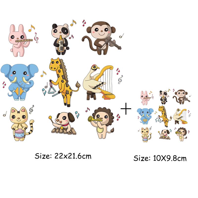 1 комплект, нашивки с животными, модная моющаяся футболка с теплопередачей «сделай сам», декоративные наклейки для одежды, нашивка с изображением маленьких животных