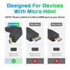 Duttek Right Angle HDMI To Micro HDMI Converter Extremely Thin Angled Micro HDMI Male To HDMI Female Extension Supports 48Gbps 8K Ultra HD Video