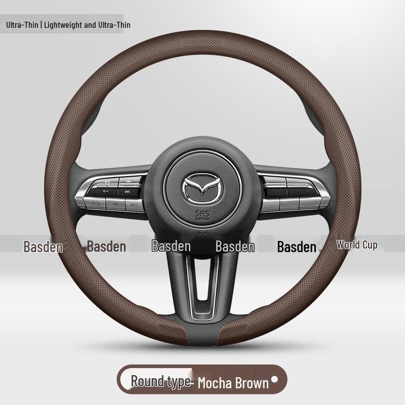 Чехол на 3-спицевое рулевое колесо Mazda Axela, CX5, M6, CX4, CX-30, Atenza (EZ-60)