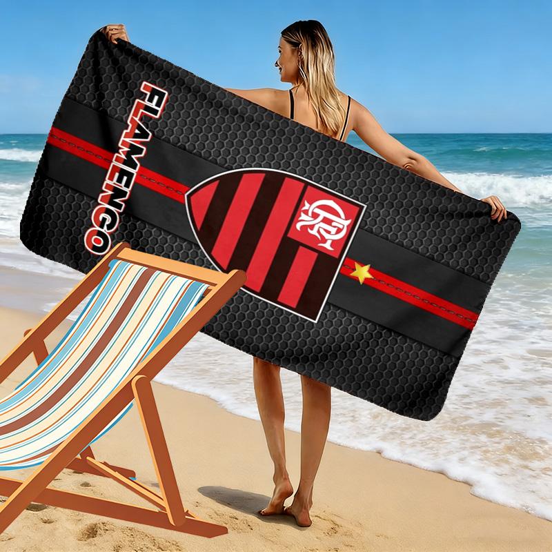 Flamengo Print Beach Towel, Large Soft Quick Dry Towel for Beach Camping Swimming