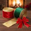 6.4cm Wide Christmas Tree Velvet Ribbon Red Green Wreath Ribbon Holiday Gift Ribbon  Christmas